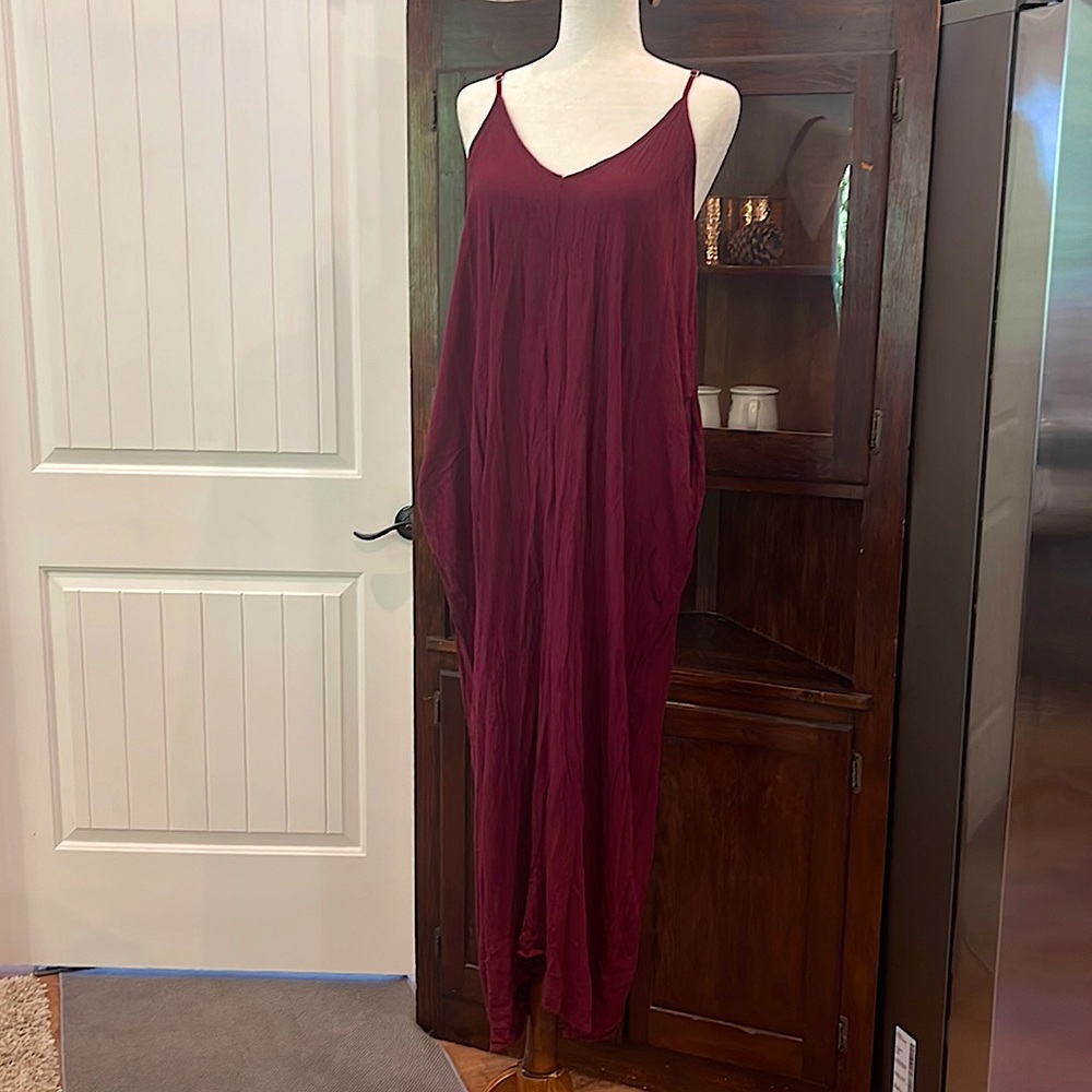 Love Stitch wine colored long dress